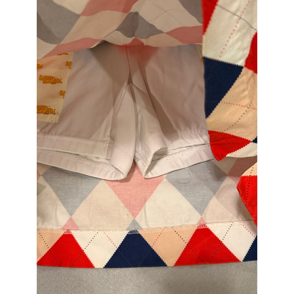 LoudMouth Ladies Size 2 Argyle Golf Skort Red Navy White - Picture 3 of 8